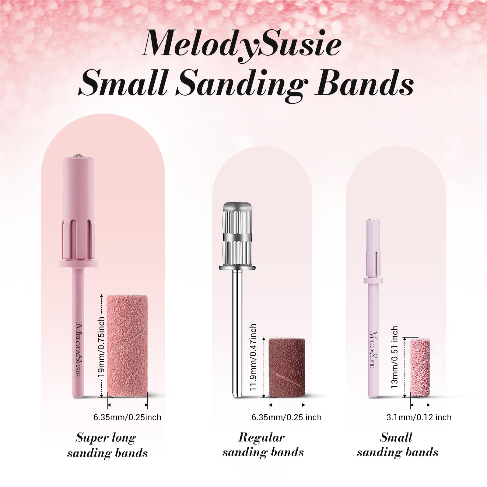 Authentic MelodySusie nail sanding bands packaging