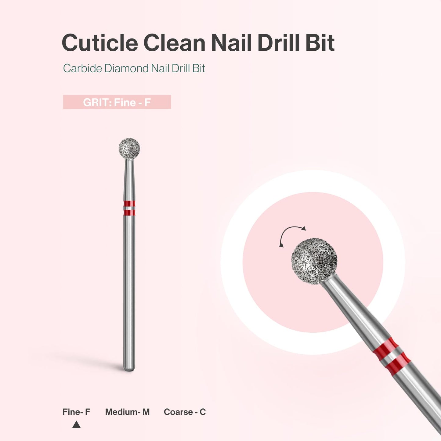 MelodySusie 4mm round ball head nail drill bit packaging for manicure salons