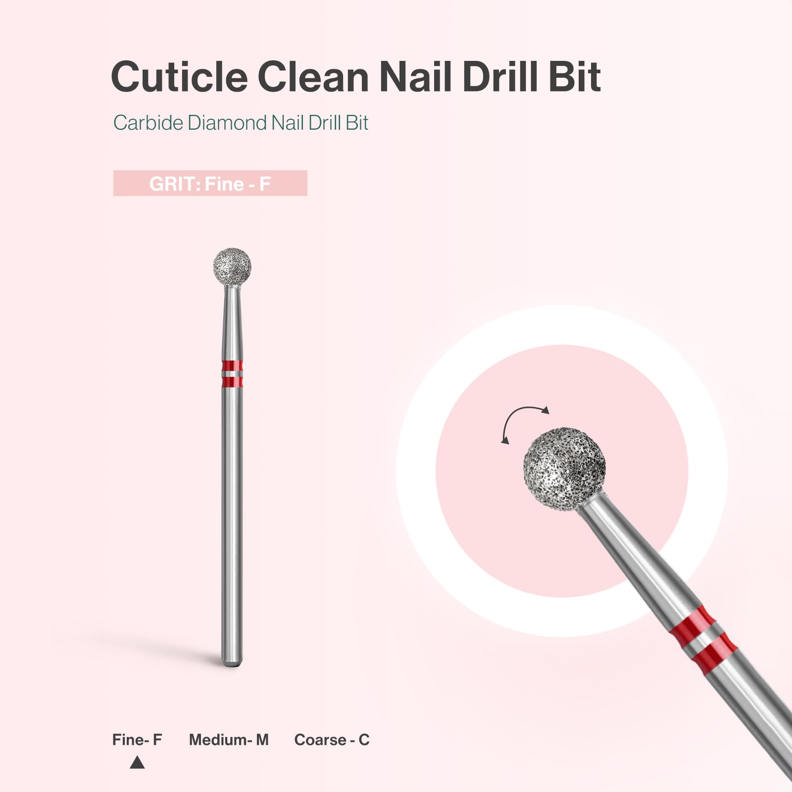 MelodySusie 4mm round ball head nail drill bit packaging for manicure salons