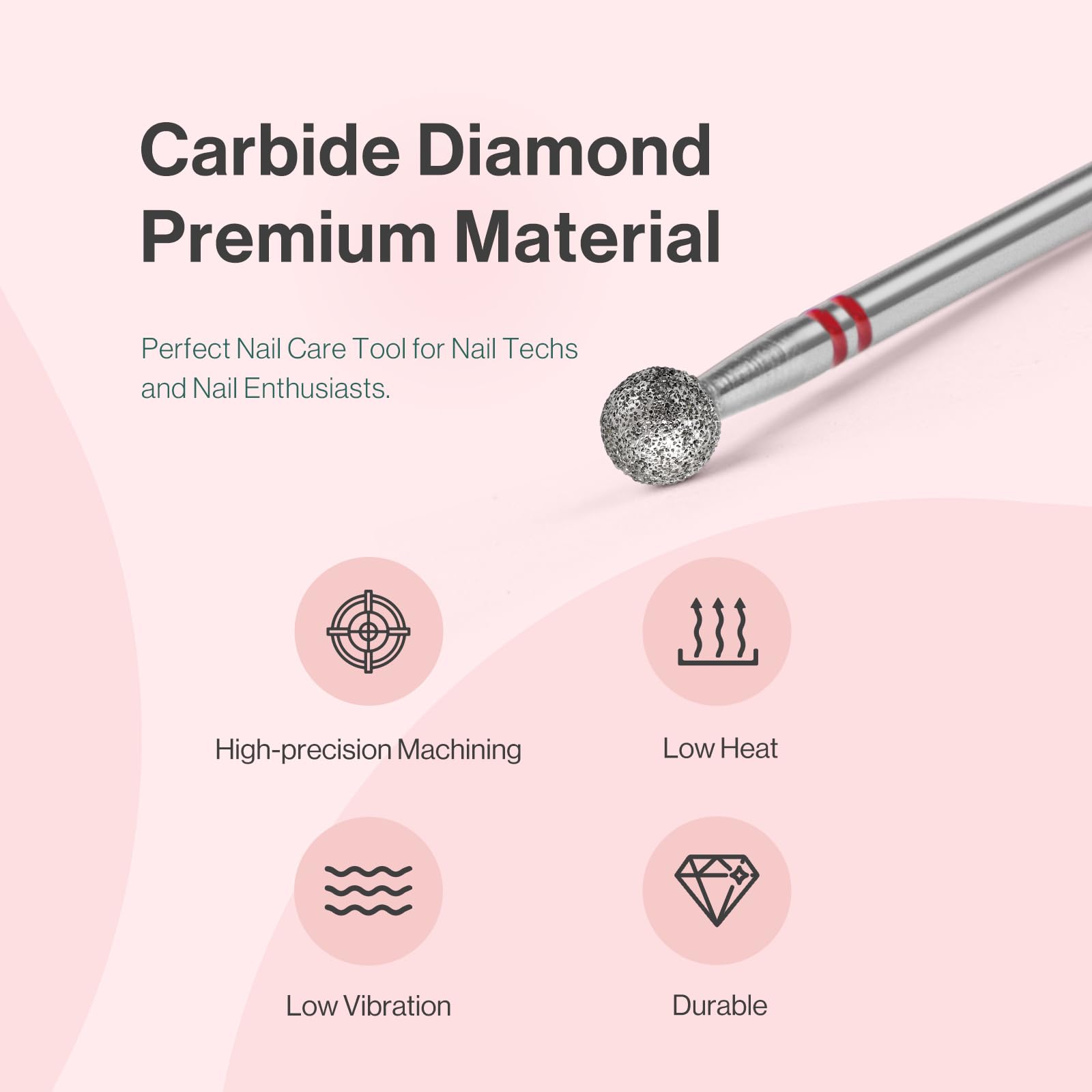 Fine grit under nail cleaner attachment showing premium metal texture details