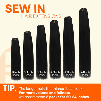 Full Shine double weft hair extensions laid flat to showcase secure construction.