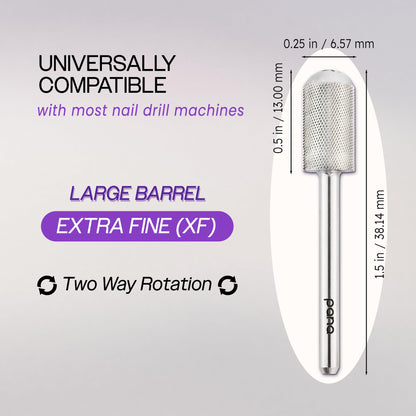 Side profile of Pana carbide nail drill bit for acrylic removal