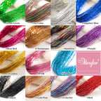 Packaging of D-DIVINE twelve pieces colorful glitter hair accessories for women and girls.