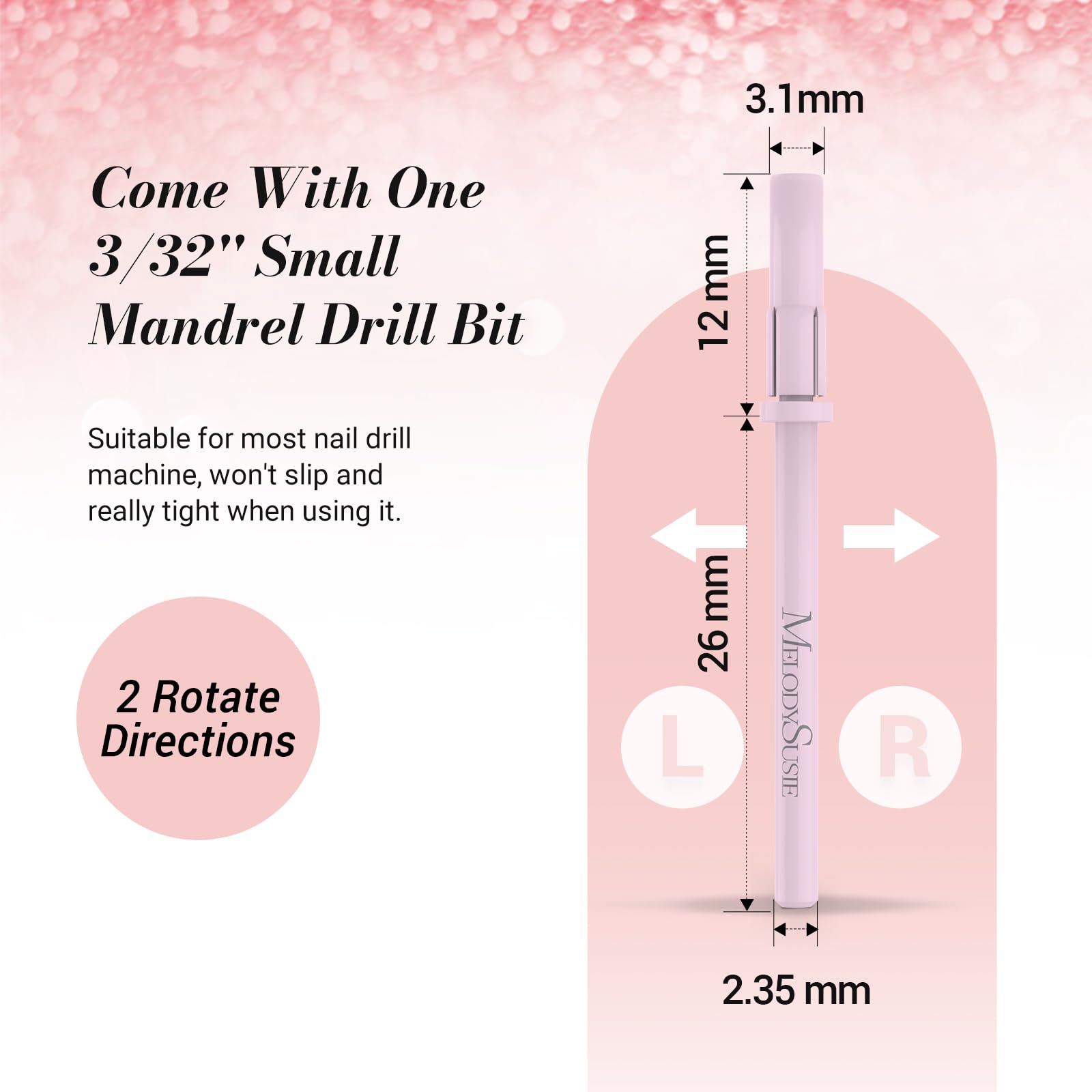 Acrylic nail smoothing demo displaying professional performance of pink 180 grit nail file band