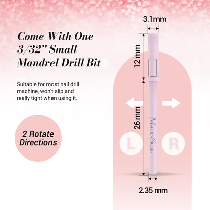 Acrylic nail smoothing demo displaying professional performance of pink 180 grit nail file band