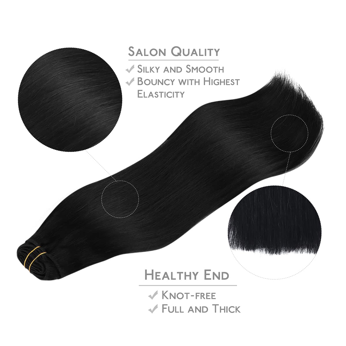 Model showing the before and after transformation using 120g human hair extensions