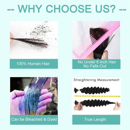 Comparison display showing the premium bounce and length of the 20 inch bohemian braiding hair.