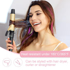 ZYXQZYX hair tinsel kit package contents showcasing all eighteen pink clip in pieces