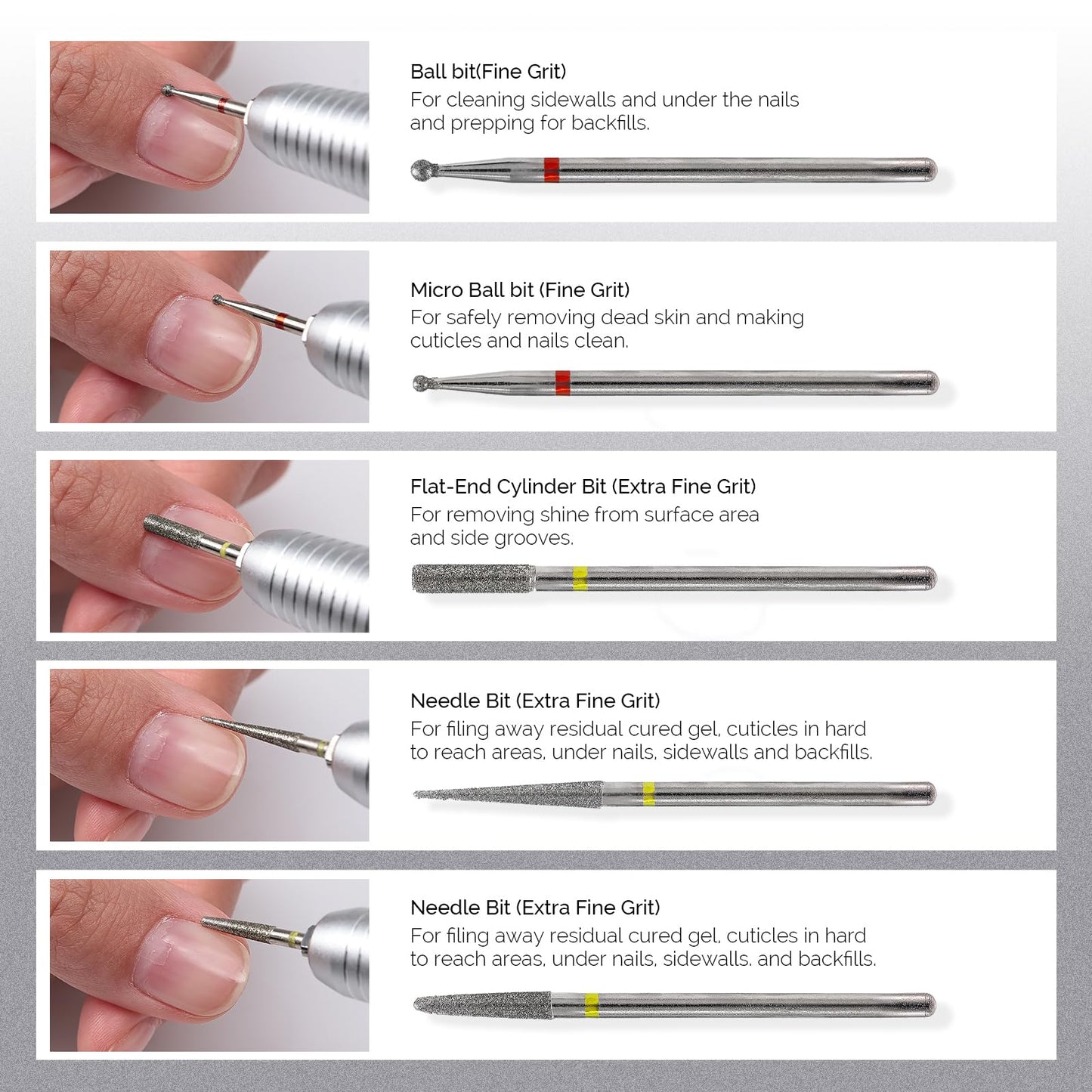 MelodySusie nail drill bits in protective packaging