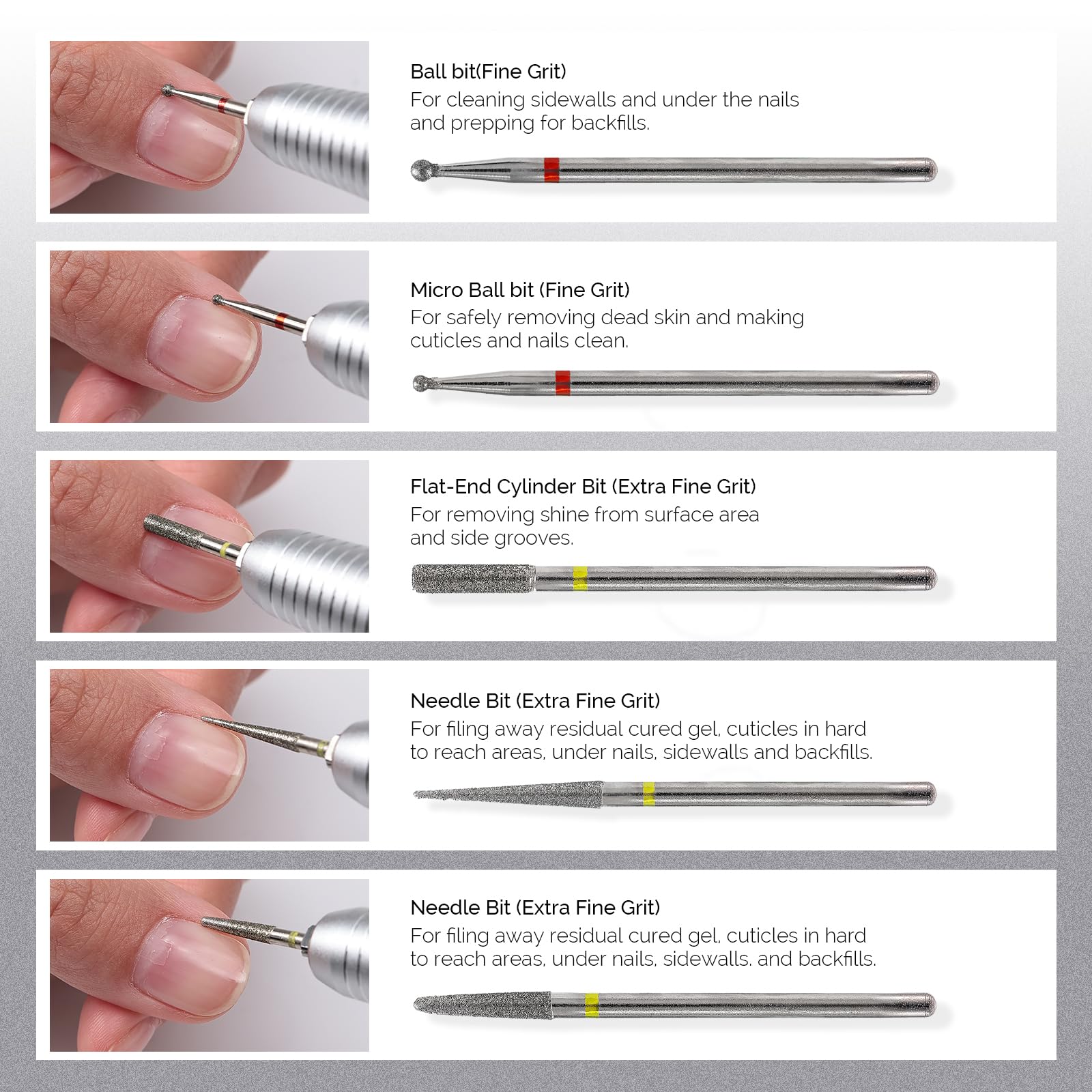 MelodySusie nail drill bits in protective packaging