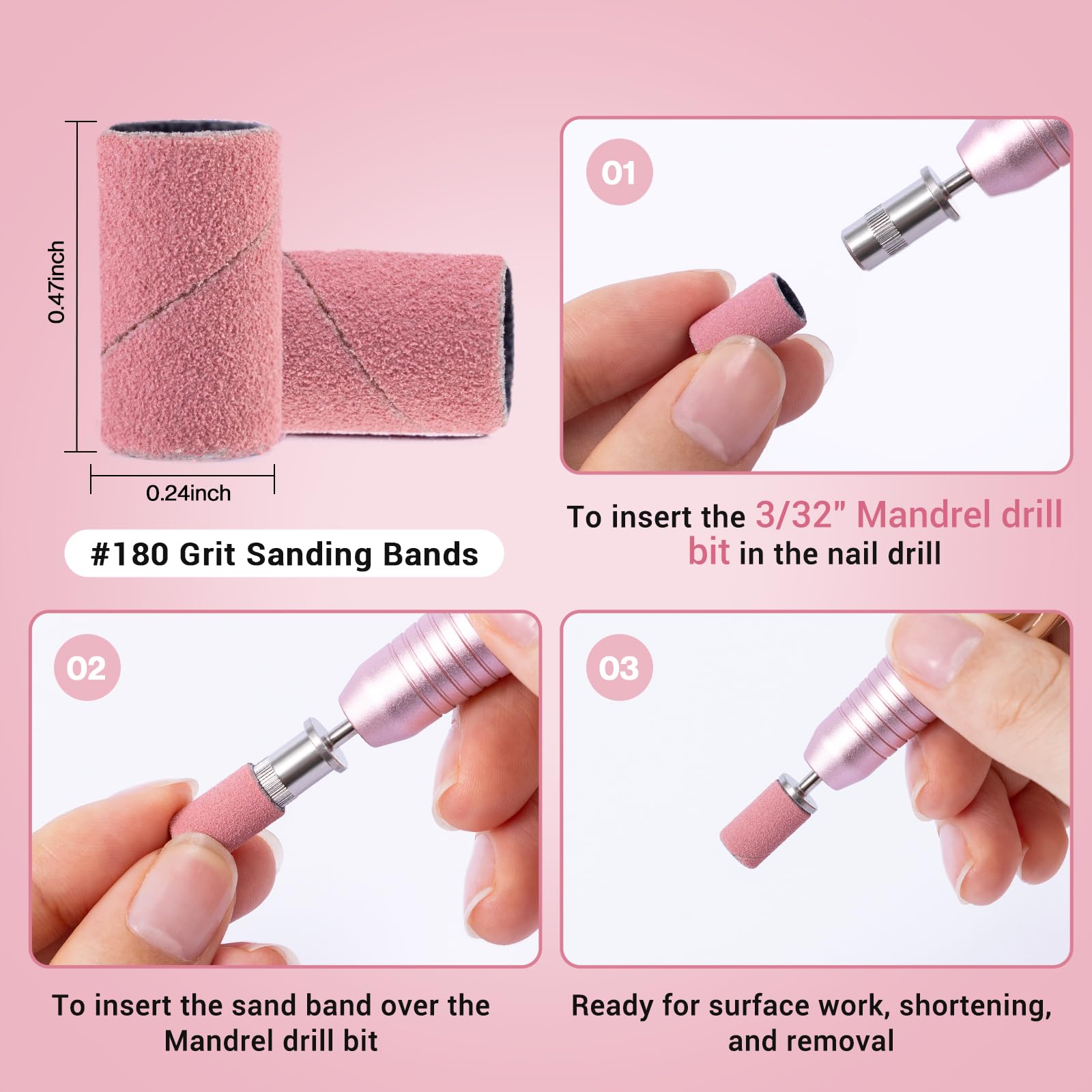 MelodySusie sanding bands inside packaging for nail drill