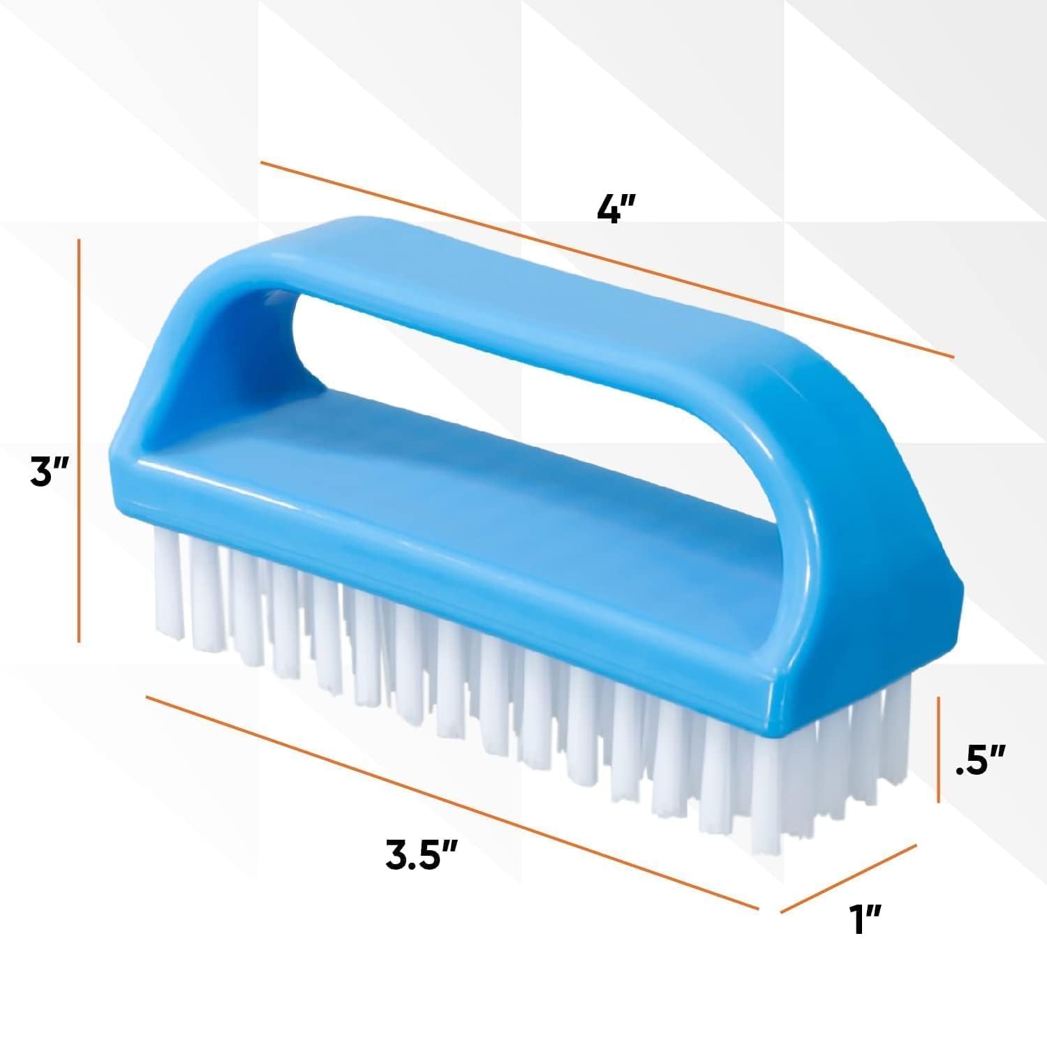 Superio stiff bristle hand scrubber brush showing durable plastic handle design