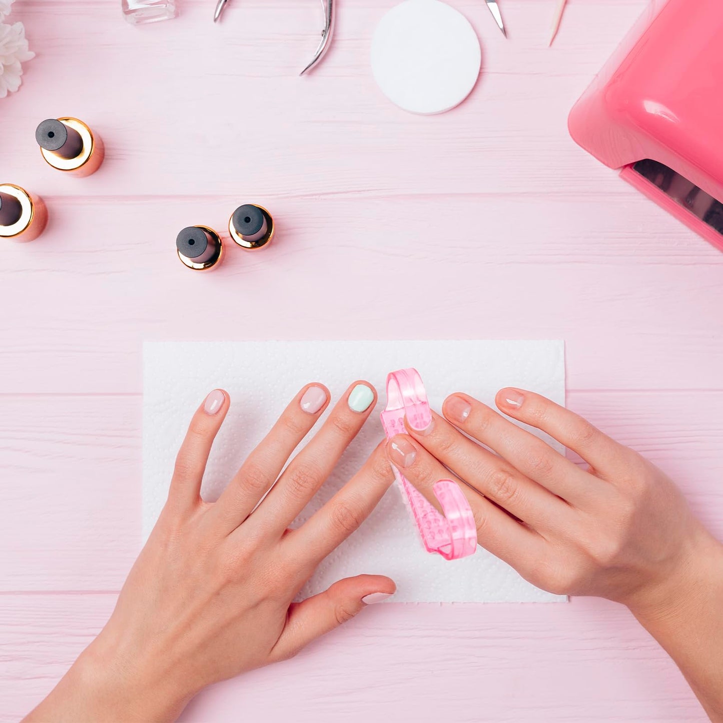 Compact nail brushes suitable for travel and home use