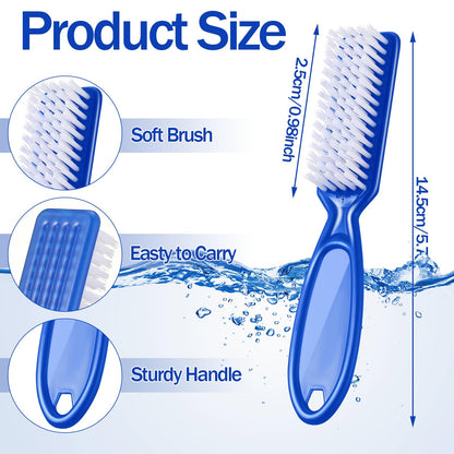 Close up view of the soft nylon bristles on a Mifoci fingernail scrub brush