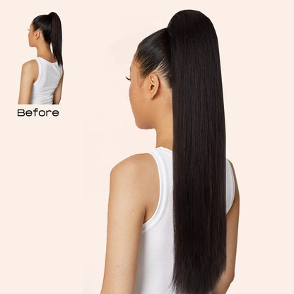 Texture detail of the smooth and silky premium heat resistant fiber hair by Henan Rebecca