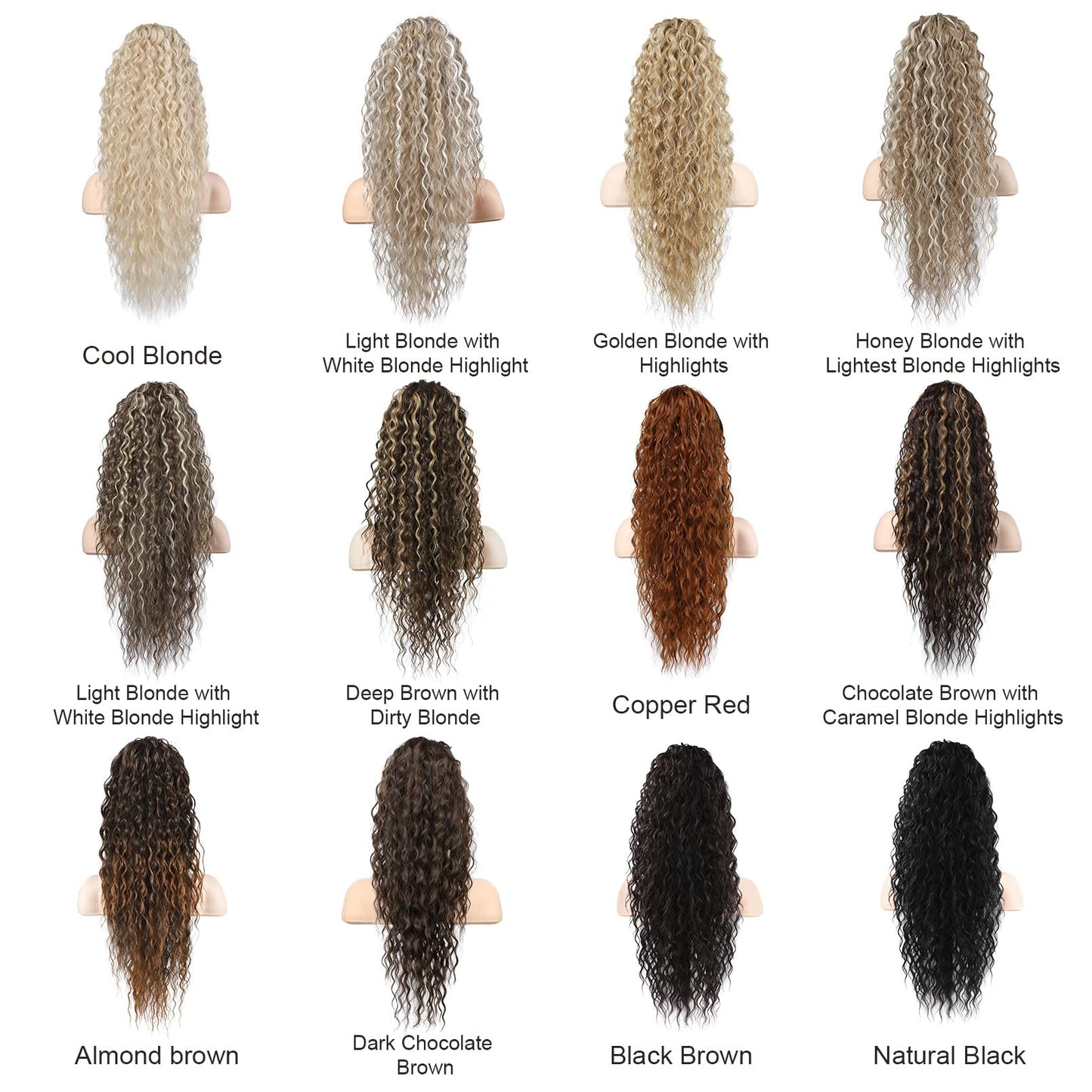 Packaging view of the authentic Flufymooz heat-resistant hair extension showing styling details.