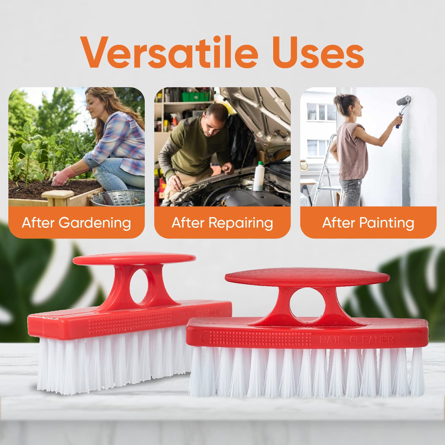Superio toe and foot scrubber brush highlighting the compact size and durable construction