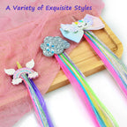 Stainless steel alligator clamp detail on Little World kids hair extension clips.