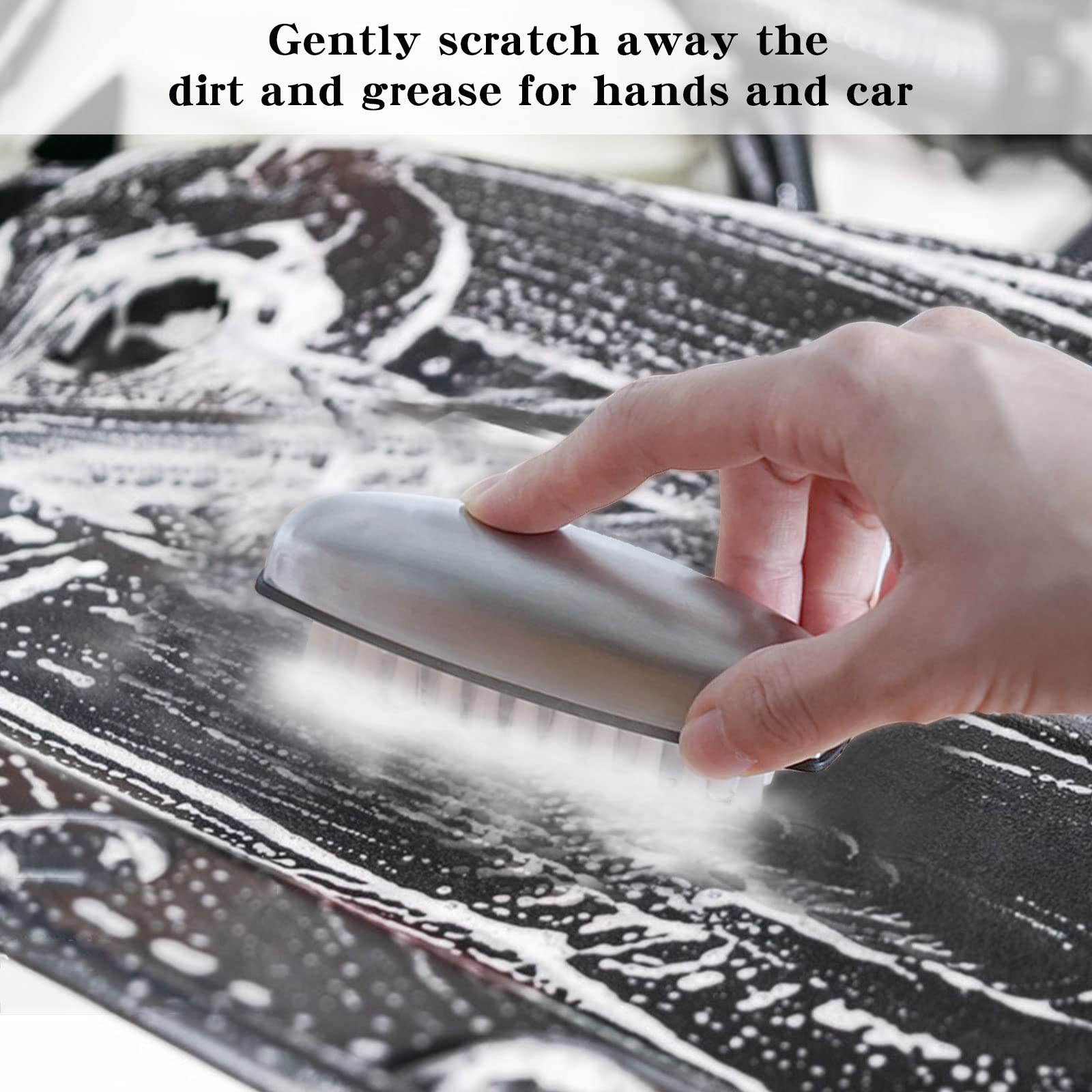 Rust-resistant stainless steel grooming tool for stubborn dirt removal.