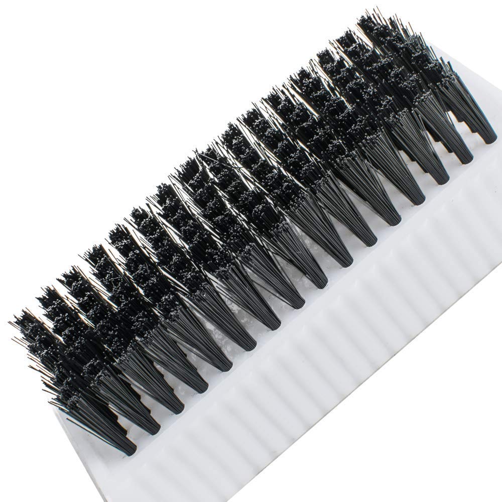 FveBzem fingernail scrubbing brush set of two pieces illustrating the non slip ergonomic grip edges
