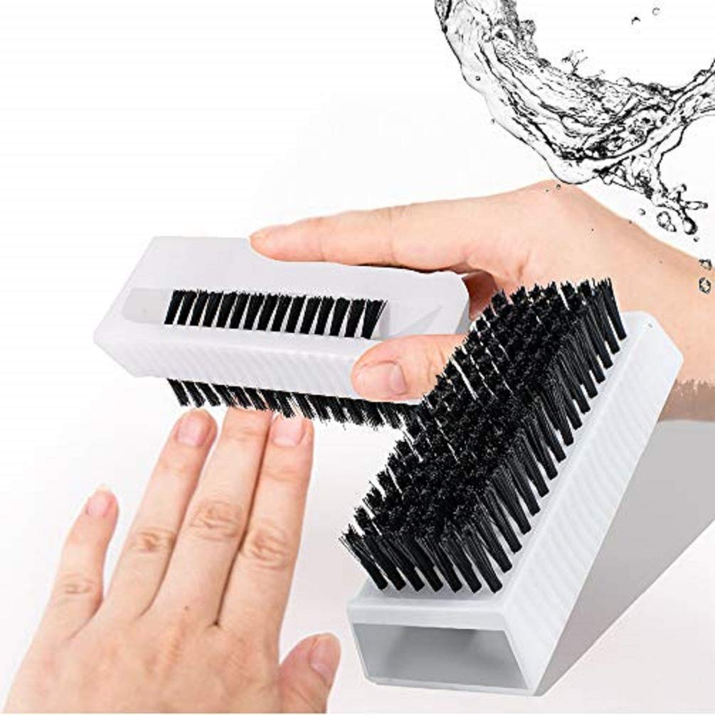 FveBzem reusable surgical hand brush showing white soft bristles for general skin scrubbing