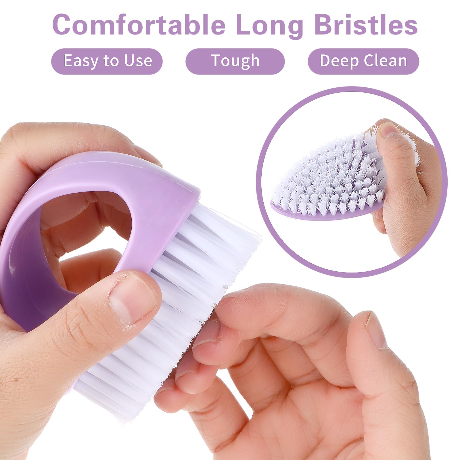 Amaxiu fingernail cleaning scrubber with comfortable handle grip for gardeners and mechanics