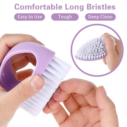Amaxiu fingernail cleaning scrubber with comfortable handle grip for gardeners and mechanics