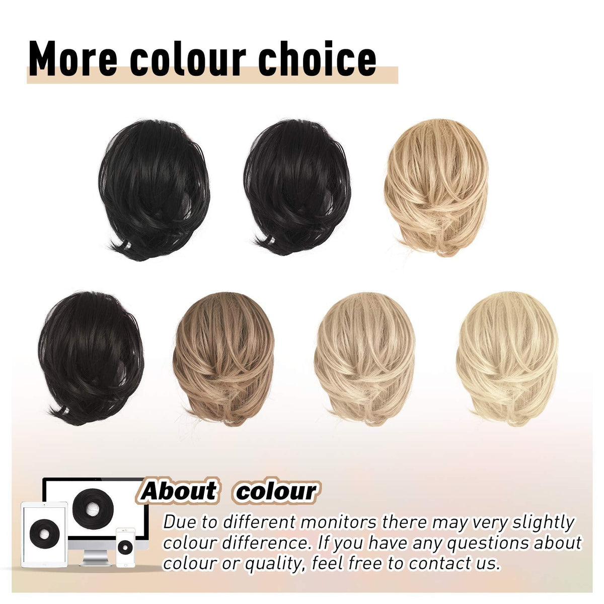 BARSDAR premium imported synthetic hair bun extension packaging and product contents showcase