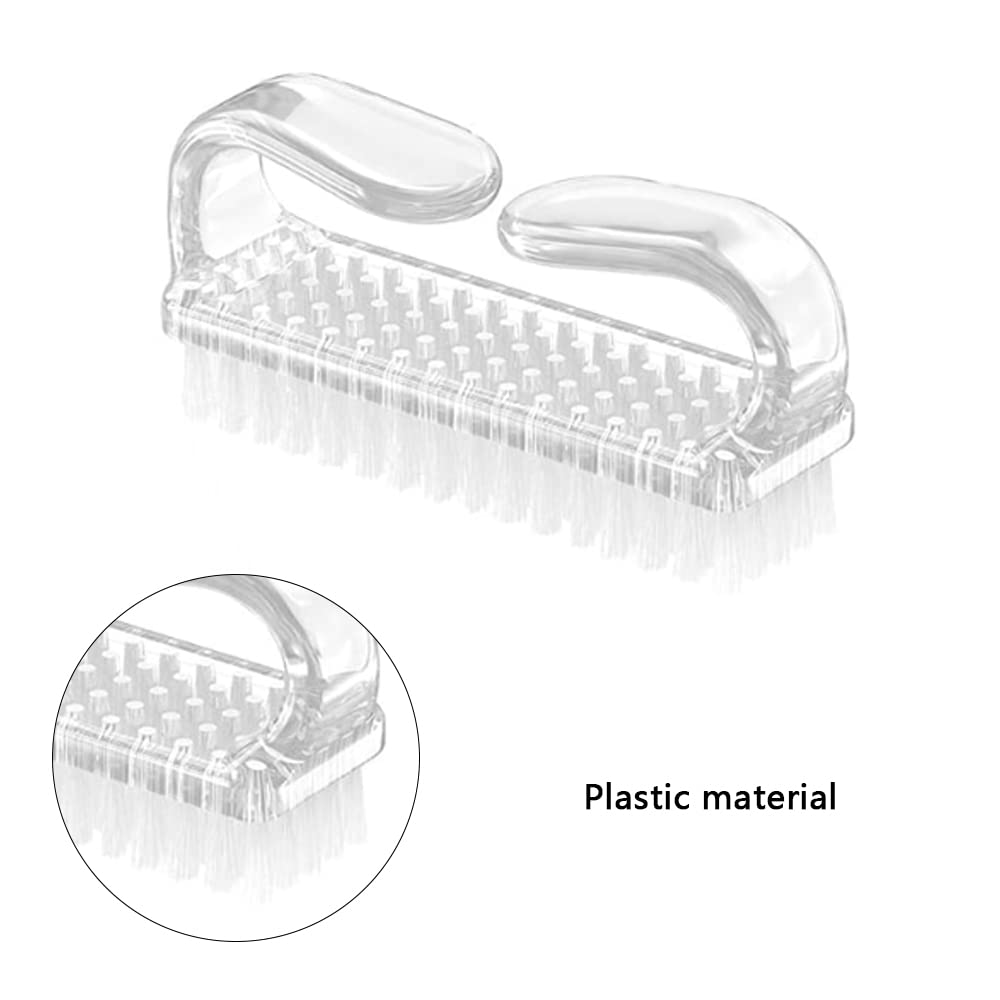 Close up of soft nylon bristles on a hand scrub grooming brush