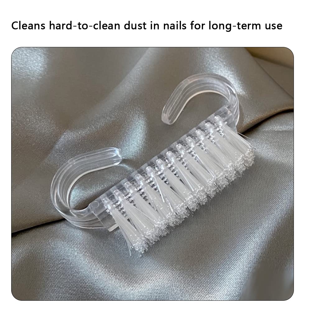 Manicure and pedicure tool set for scrubbing dirt under nails