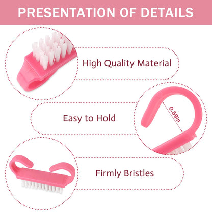 Close up of Hanwer ergonomic nail brush handle and bristles