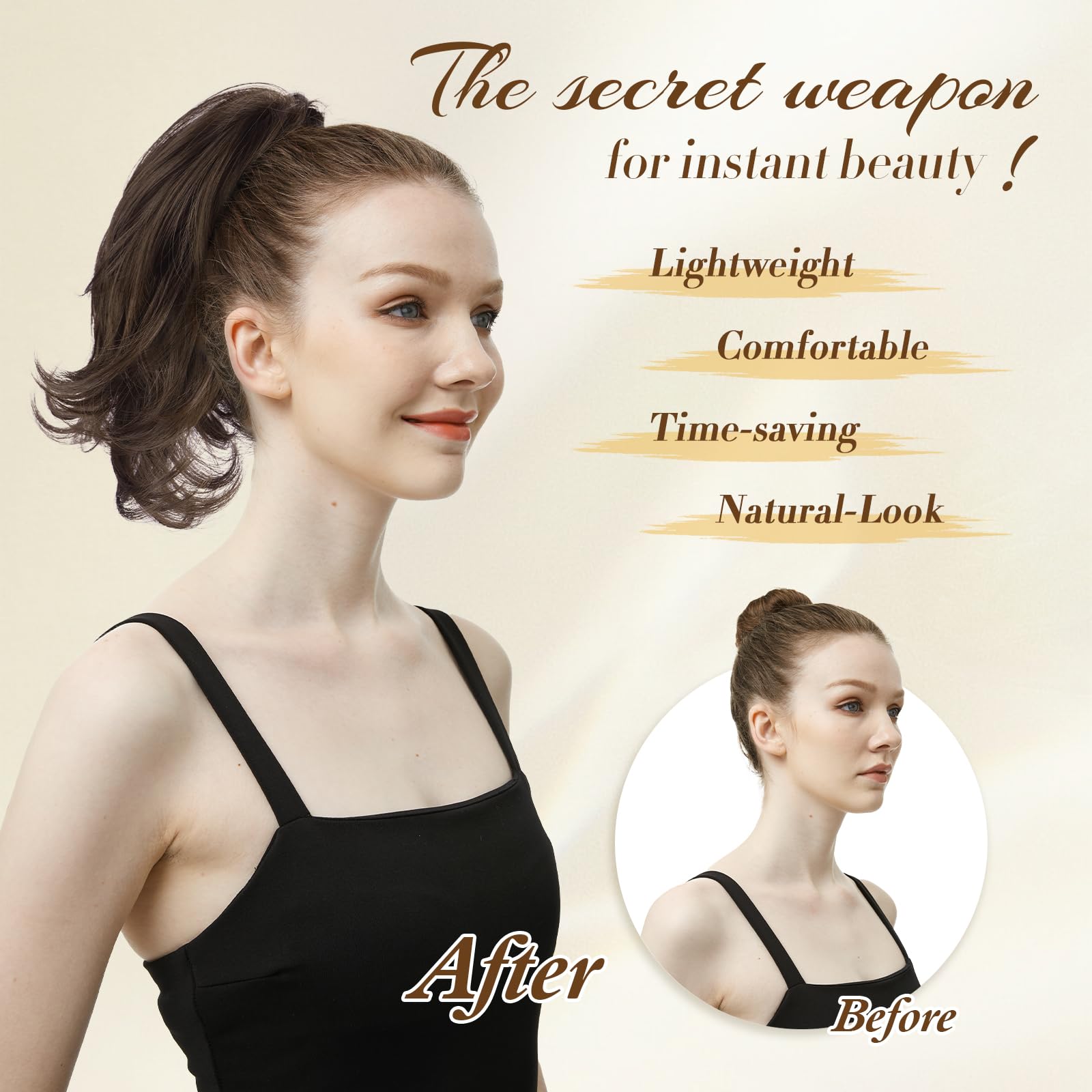 FESHFEN lightweight claw clip hair accessory for instant volume and easy styling.