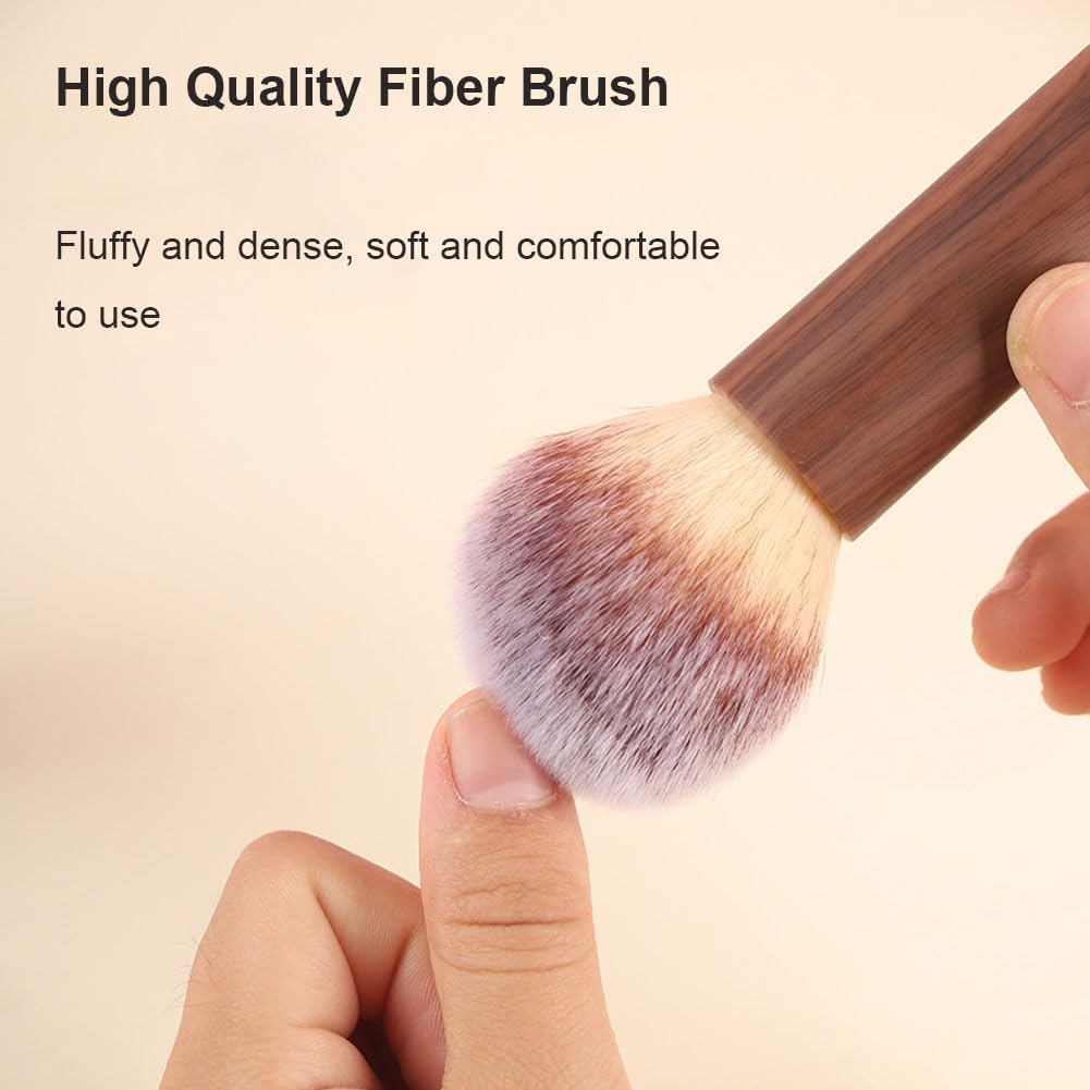 Finrray manicure powder remover tool highlighting the ergonomic wood grain handle design