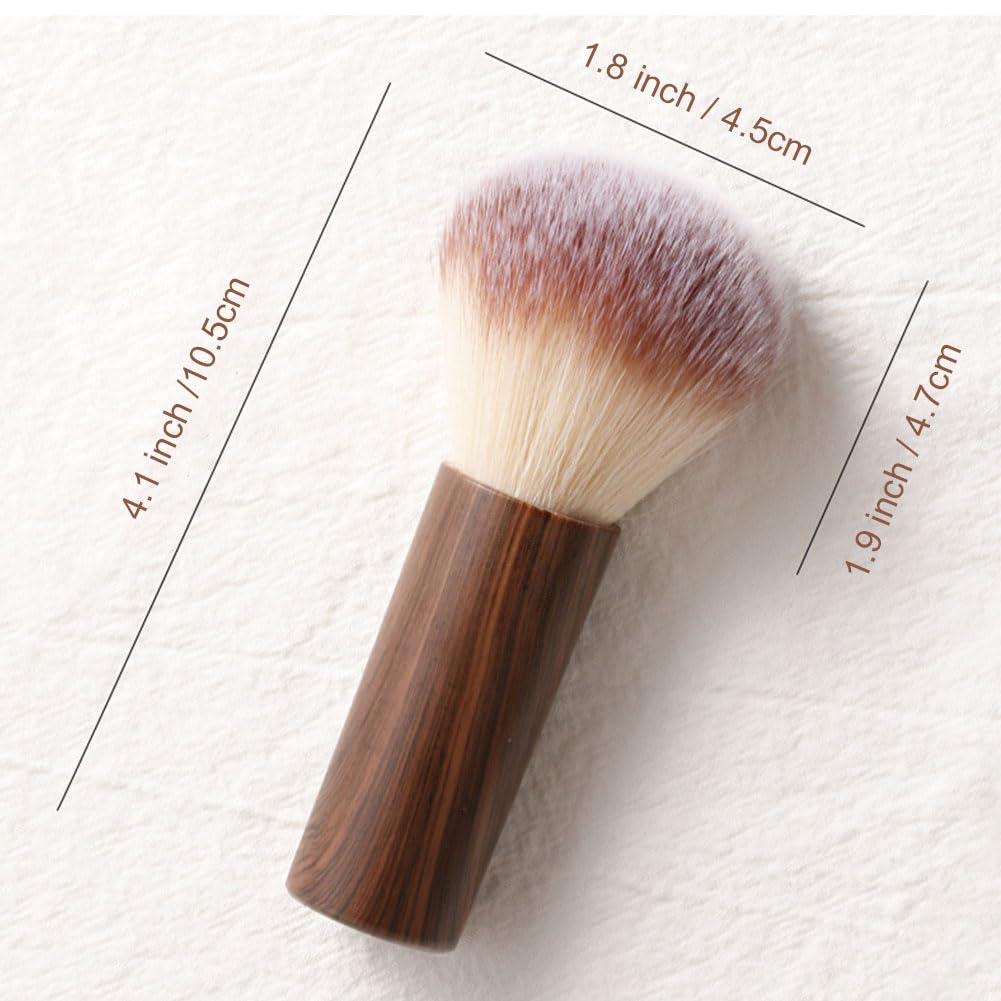 Finrray professional nail duster brush being used to clean filing dust off cuticles