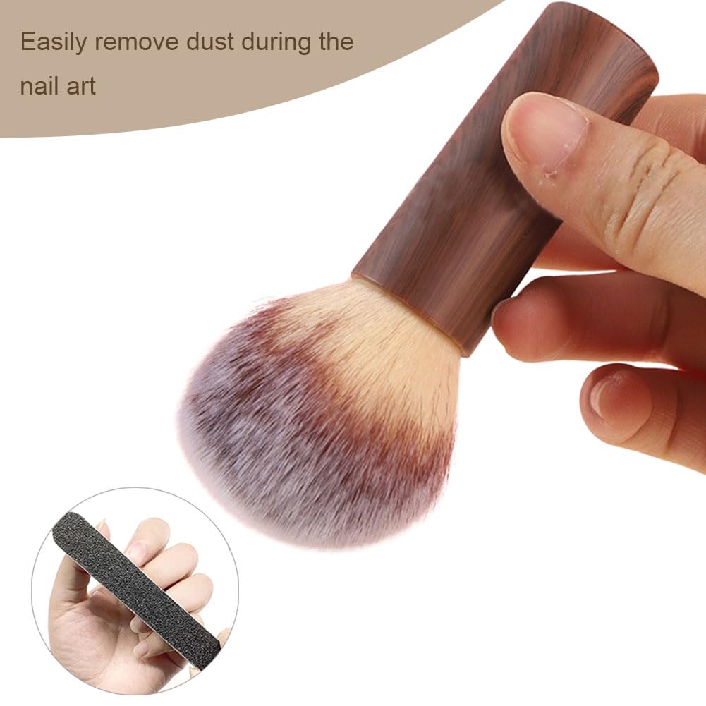 Finrray nail art dust cleaner brush standing upright displaying compact portable size