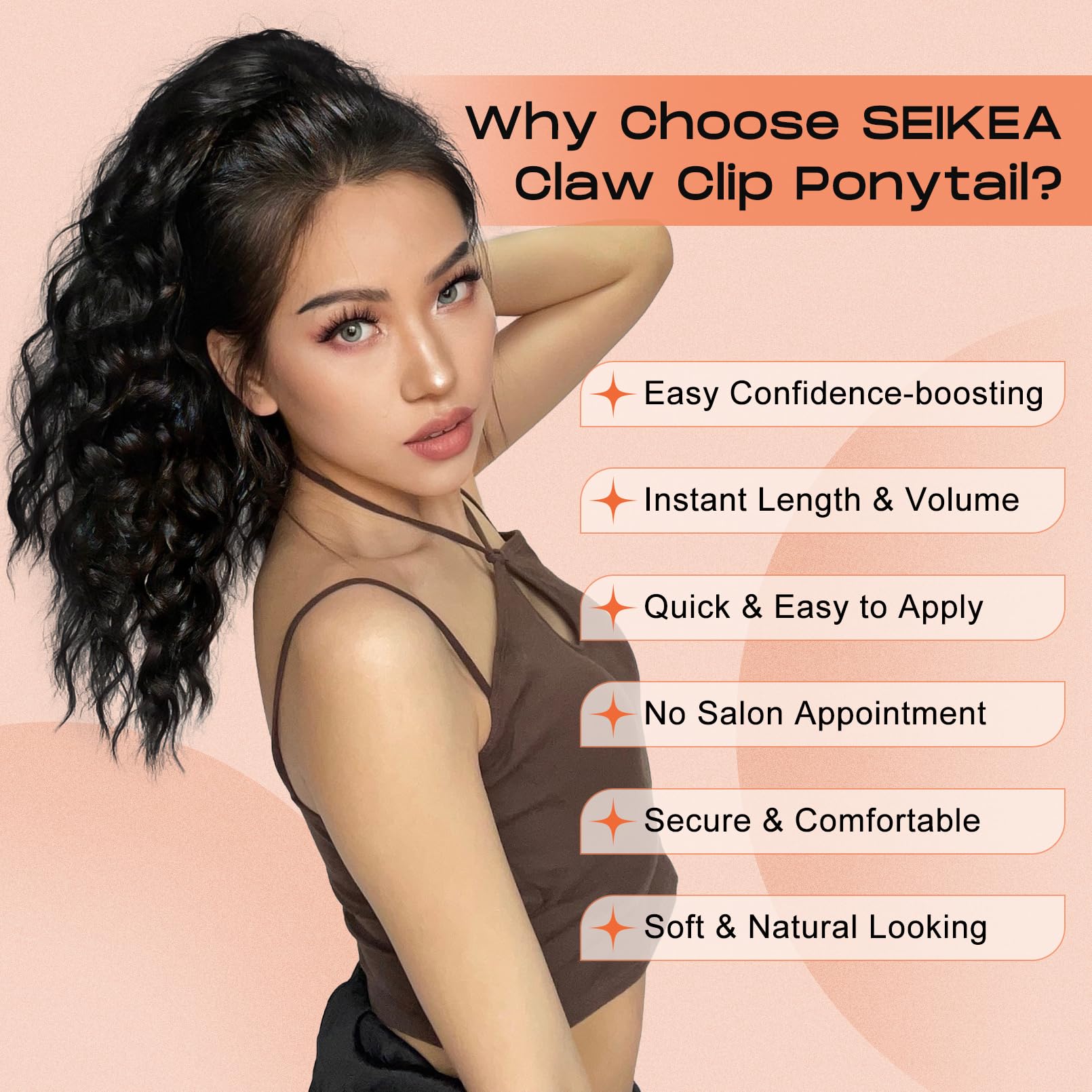 Packaging contents of the 160g authentic USA imported premium synthetic hair extension piece