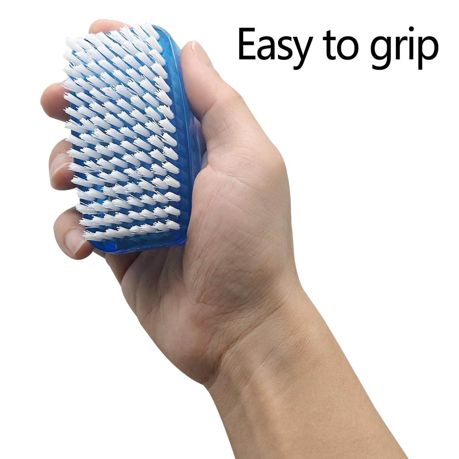 Sxmqhy double sided hand scrubber brush showcasing the wider soft nylon bristle pattern.