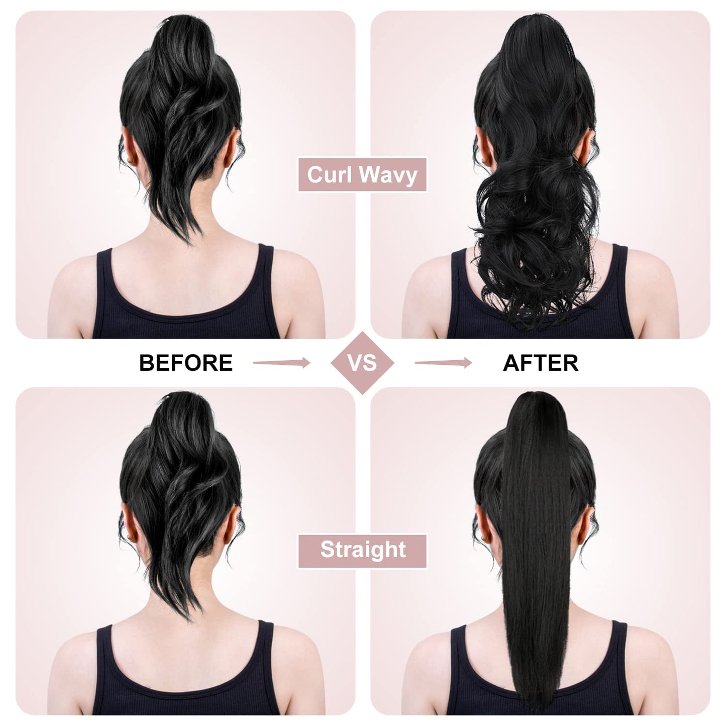 Mitrygreen long wavy claw clutcher ponytail product packaging showing the complete authentic imported hair accessory.