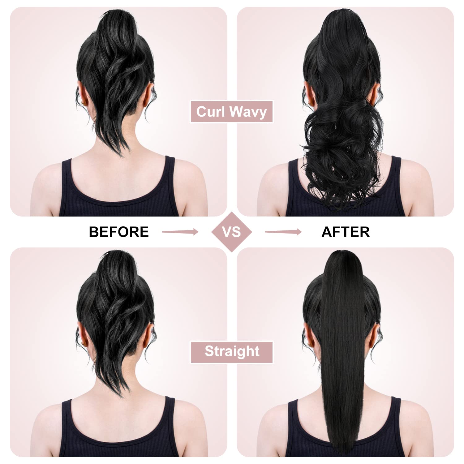 Mitrygreen long wavy claw clutcher ponytail product packaging showing the complete authentic imported hair accessory.