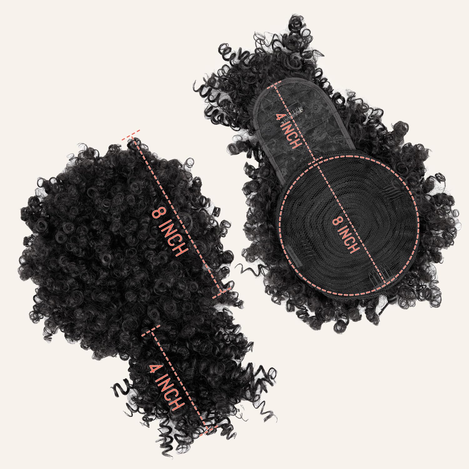 Premium heat resistant synthetic kinky curls texture detailed view.