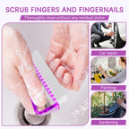 Durable ABS plastic hand washing brushes showing sturdy bristle layout