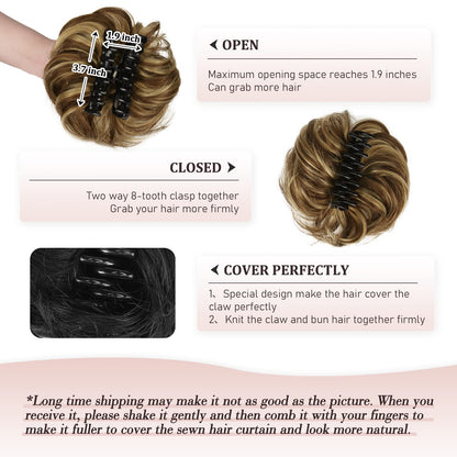 Premium imported human hair extension bun for instant volumizing styling