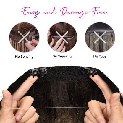 Premium Japanese synthetic hair extension in medium blonde shade