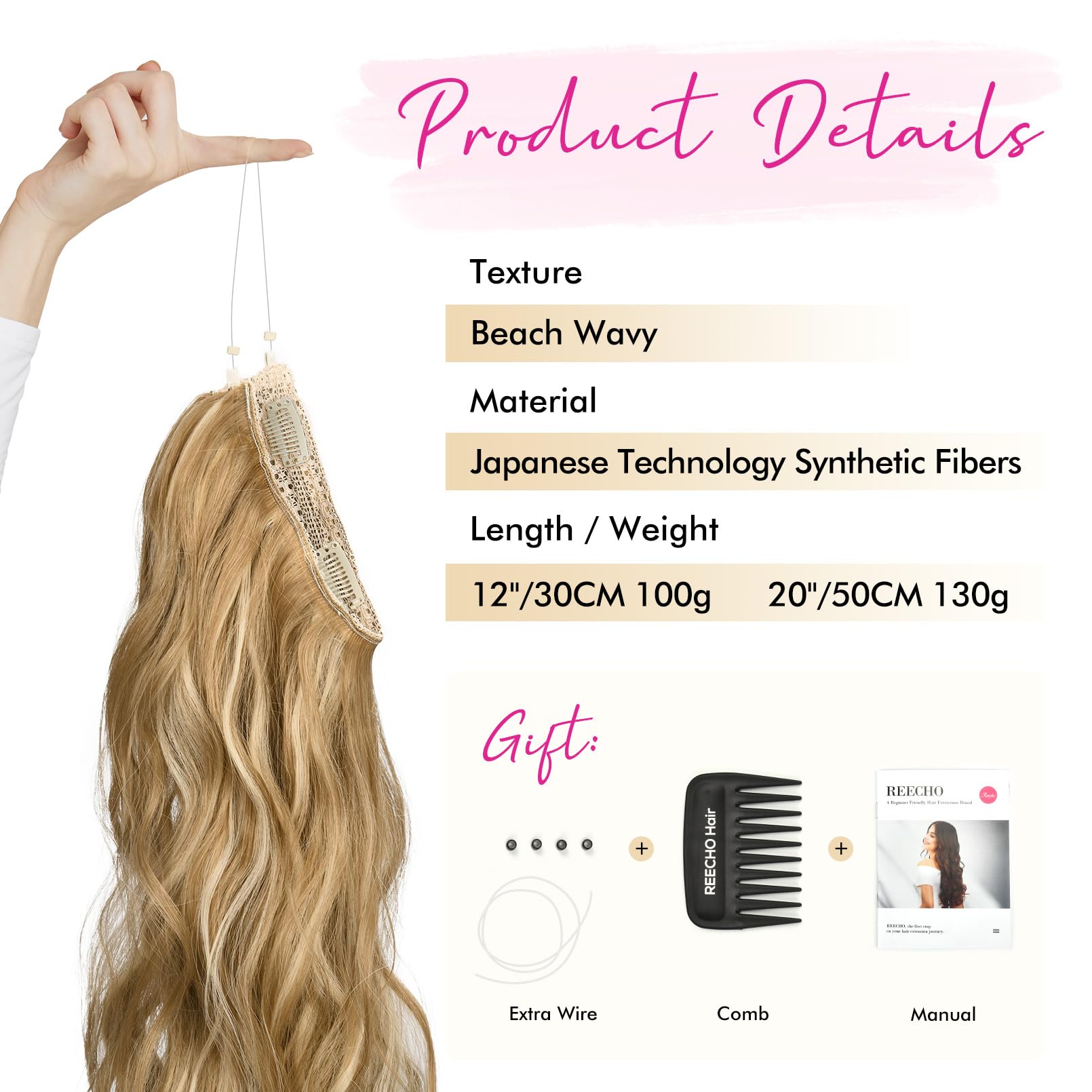 Lightweight secret extension for thin or fragile hair length boost