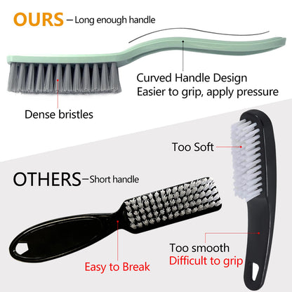 Xjinmin fingernail pedicure scrub brush side profile highlighting curved handle grip