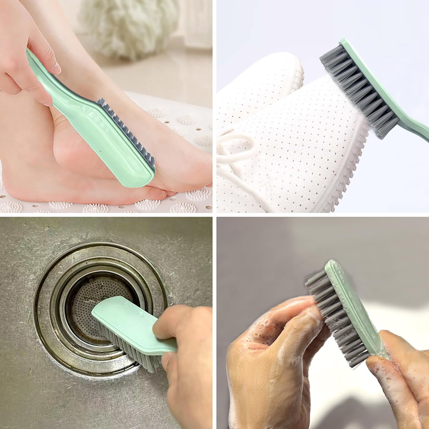 Xjinmin long handle laundry scrubbing brush hanging hole detail