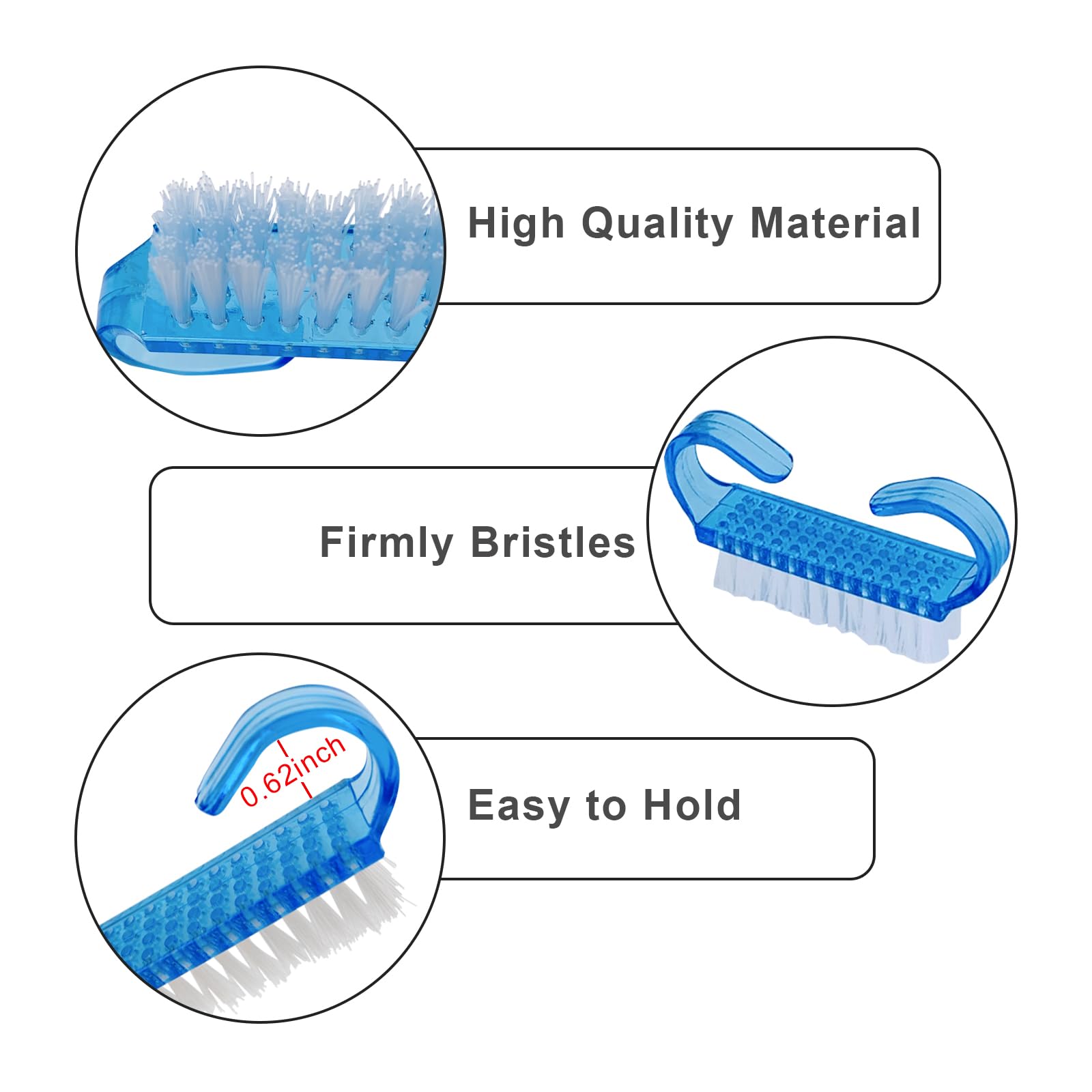 Mini hand scrub cleaning brushes with ergonomic handle