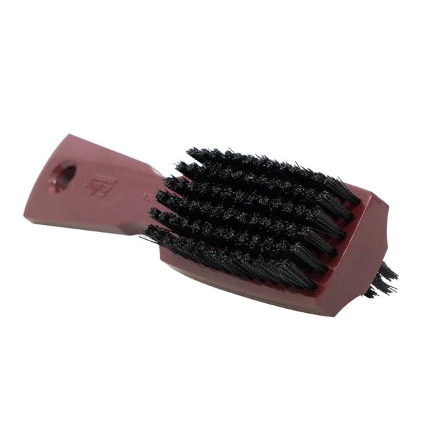 Ergonomic wide handle of the Fuller Brush personal care grooming tool highlighting the integrated hanging hole.