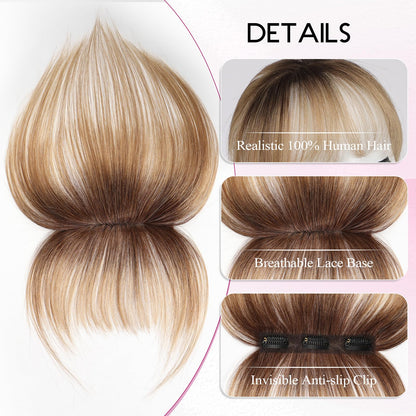EMMOR 360 degree top coverage hairpiece showing realistic crown design