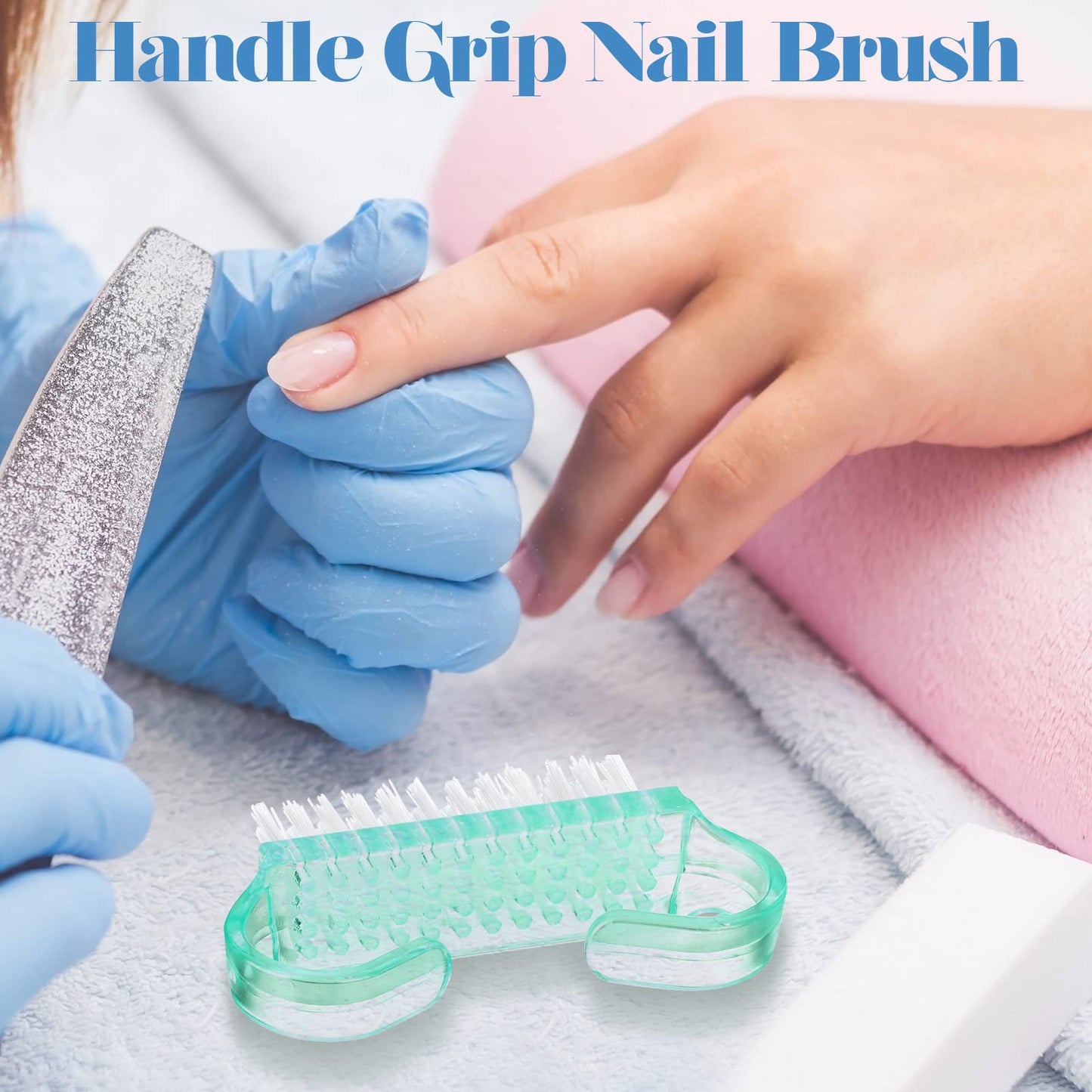 Ergonomic non slip handle grip design of the Bokon pedicure scrubbing tool